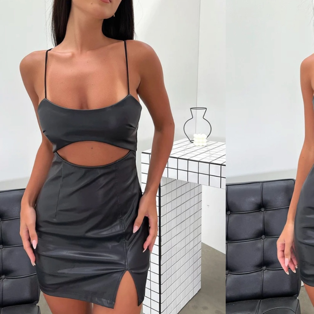 Thats so fetch RENEGADE DRESS - BLACK PU
